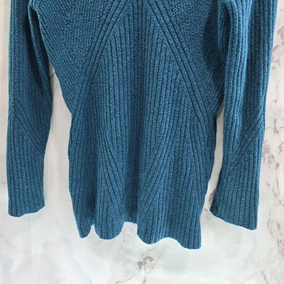 CAbi Cardigan Womens Medium Blue Sweater Deco 5016 Knit Button Up V Neck - Picture 7 of 9